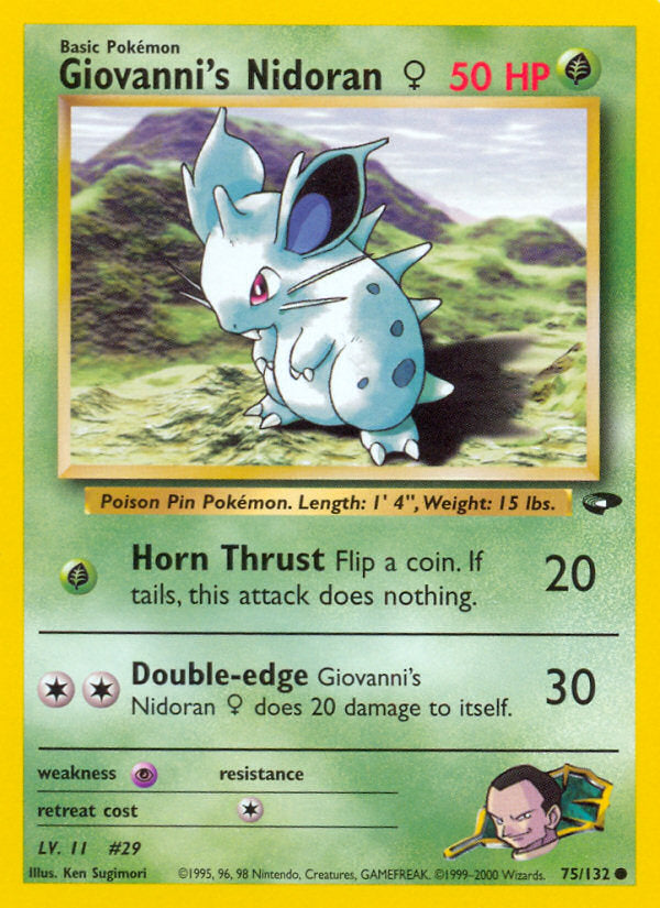 Gym Challenge Giovanni's Nidoran ♀ #75/132 unlimited
